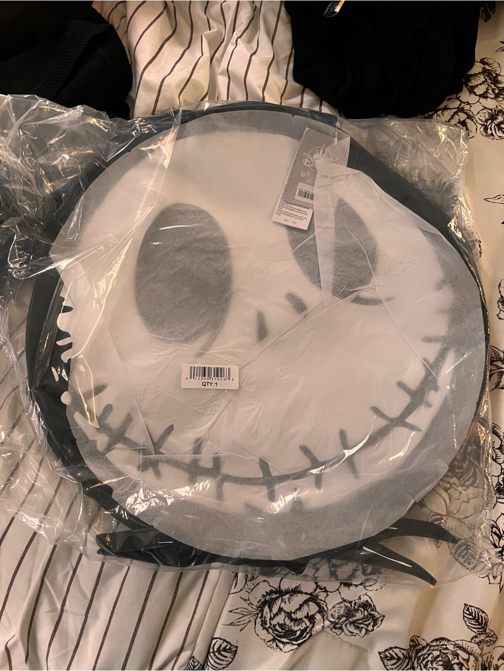 Disney Black and White Jack Skellington Round Tote